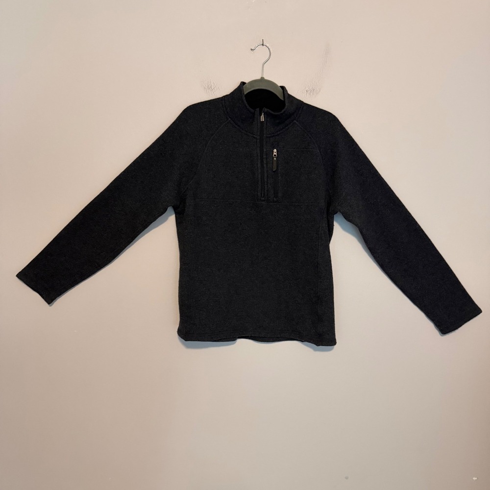 Smartwool Echo Lake M Charcoal Recycled Wool Half Zip Fleece Pullover outdoor
